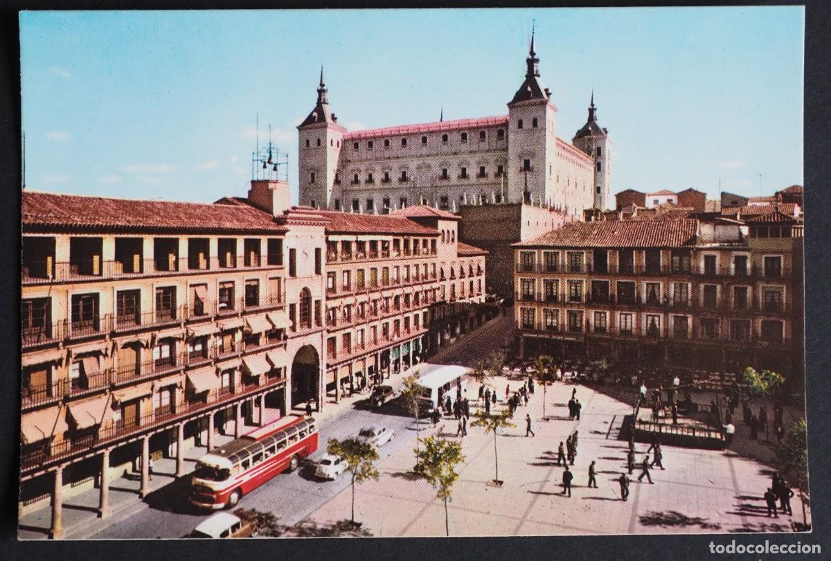Postales: POSTAL DE TOLEDO: PLAZA DE ZOCODOVER. EDICI&Oacute;N JULIO DE LA CRUZ. A&Ntilde;O 1963