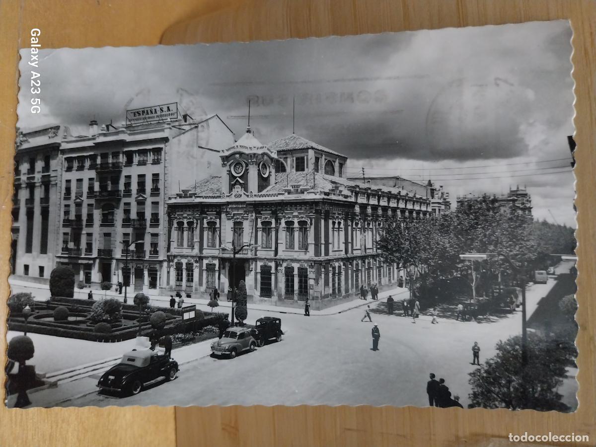 Postales: ALBACETE PLAZA DEL CAUDILLO PASEO JOSE ANTONIO ED GARRABELLA 5 ANIMADA GUARDIA URBANO BN NUBES