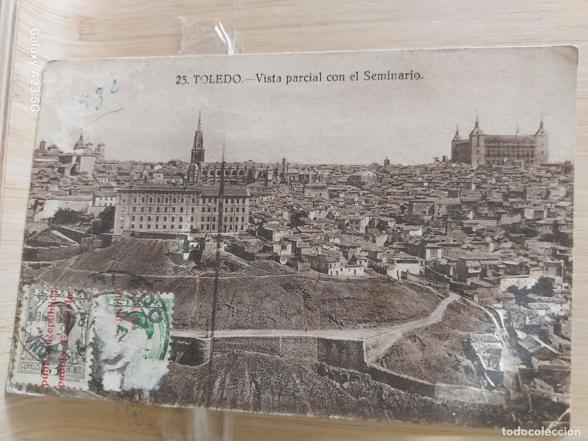 Postales: TOLEDO VISTA CON EL SEMINARIO A&Ntilde;O 1932 ED GRAFOS 25 CIRCULADA SELLO 5 DTS ALFONSO XIII
