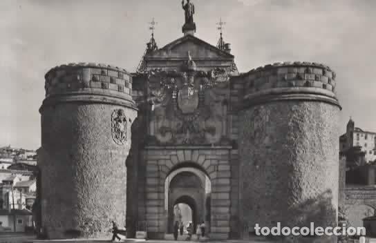 Postales: TOLEDO ESCRITA PUERTA DE BISAGRA