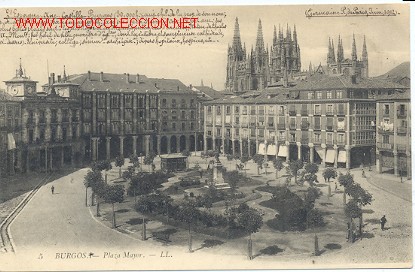 Postcards: TARJETA POSTAL DE BURGOS.PLAZA MAYOR. LAURENT LEVY