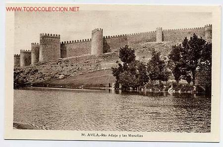 Postales: AVILA RIO ADAJA Y LAS MURALLAS
