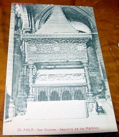 Postales: ANTIGUA POSTAL DE AVILA - SEPULCRO DE LOS MARTIRES