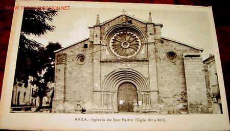 Postales: ANTIGUA POSTAL DE AVILA - IGLESIA DE SAN PEDRO