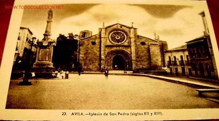 Postales: ANTIGUA POSTAL DE AVILA - IGLESIA DE SAN PEDRO