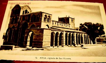 Postales: ANTIGUA POSTAL DE AVILA - IGLESIA DE SAN VICENTE