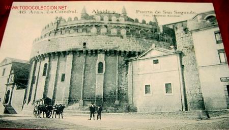 Postales: ANTIGUA POSTAL DE AVILA - ABSIDE Y PUERTA DE SAN SEGUNDO