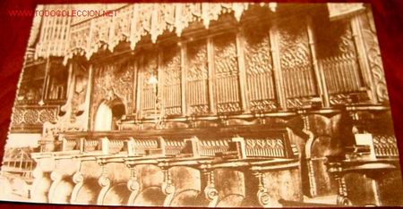 Postales: ANTIGUA POSTAL DE AVILA - SILLERIA DEL CORO DEL MONASTERIO DE STO TOMAS