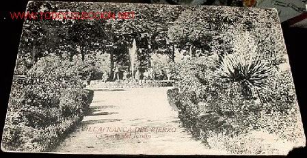 Postales: ANTIGUA POSTAL DE  VILLAFRANCA DEL BIERZO (LEON) - CASCADA DEL JARDIN - COMERCIO SILVANO SAIZ