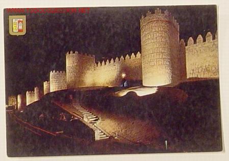 Postales: 52-AVILA MURALLAS-NOCTURNA.No circulada.