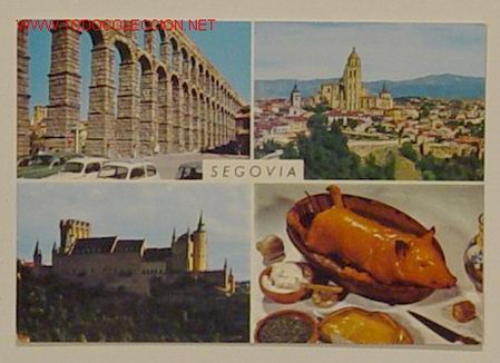 Postales: 65-SEGOVIA-DETALLE DE LA CIUDAD.No circulada.
