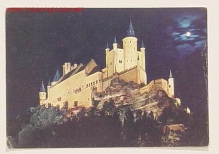 Postales: 83-SEGOVIA-ALCAZAR.ASPECTO NOCTURNO..No circulada