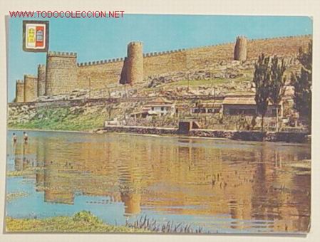 Postales: 11 - AVILA - RIO ADAJA Y MURALLAS . No circulada a&ntilde;o 1963 .