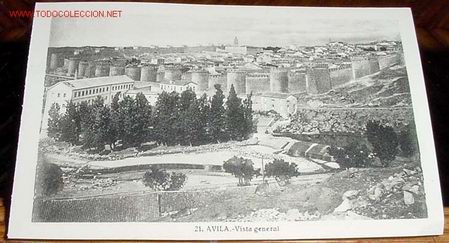 Postales: ANTIGUA POSTAL DE AVILA - VISTA GENERAL - ED. L. ROISIN - CIRCULADA