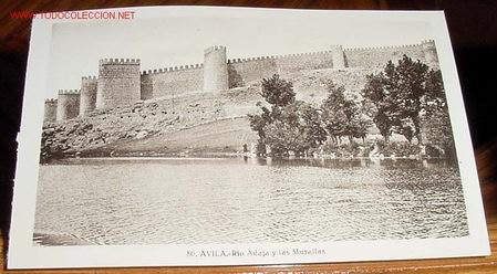 Postales: ANTIGUA POSTAL DE AVILA - RIO ADAJA Y LAS MURALLAS - ED. L. ROISIN
