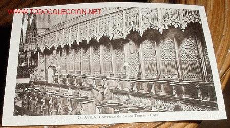 Postales: ANTIGUA POSTAL DE AVILA - CONVENTO DE SANTO TOMAS - CORO - ED. L. ROISIN