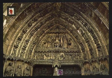 Postales: postal-catedral de le&oacute;n, escrita y circulada en 1975