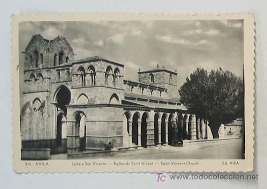 Postales: TARJETA POSTAL AVILA. Iglesia de San Vicente