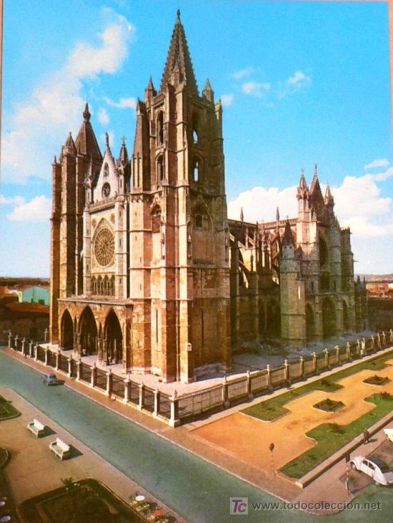 Postales: POSTAL ANTIGUA DE LA CATEDRAL DE LE&Oacute;N