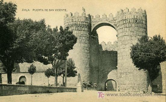 Postales: AVILA.- Puerta de San Vicente