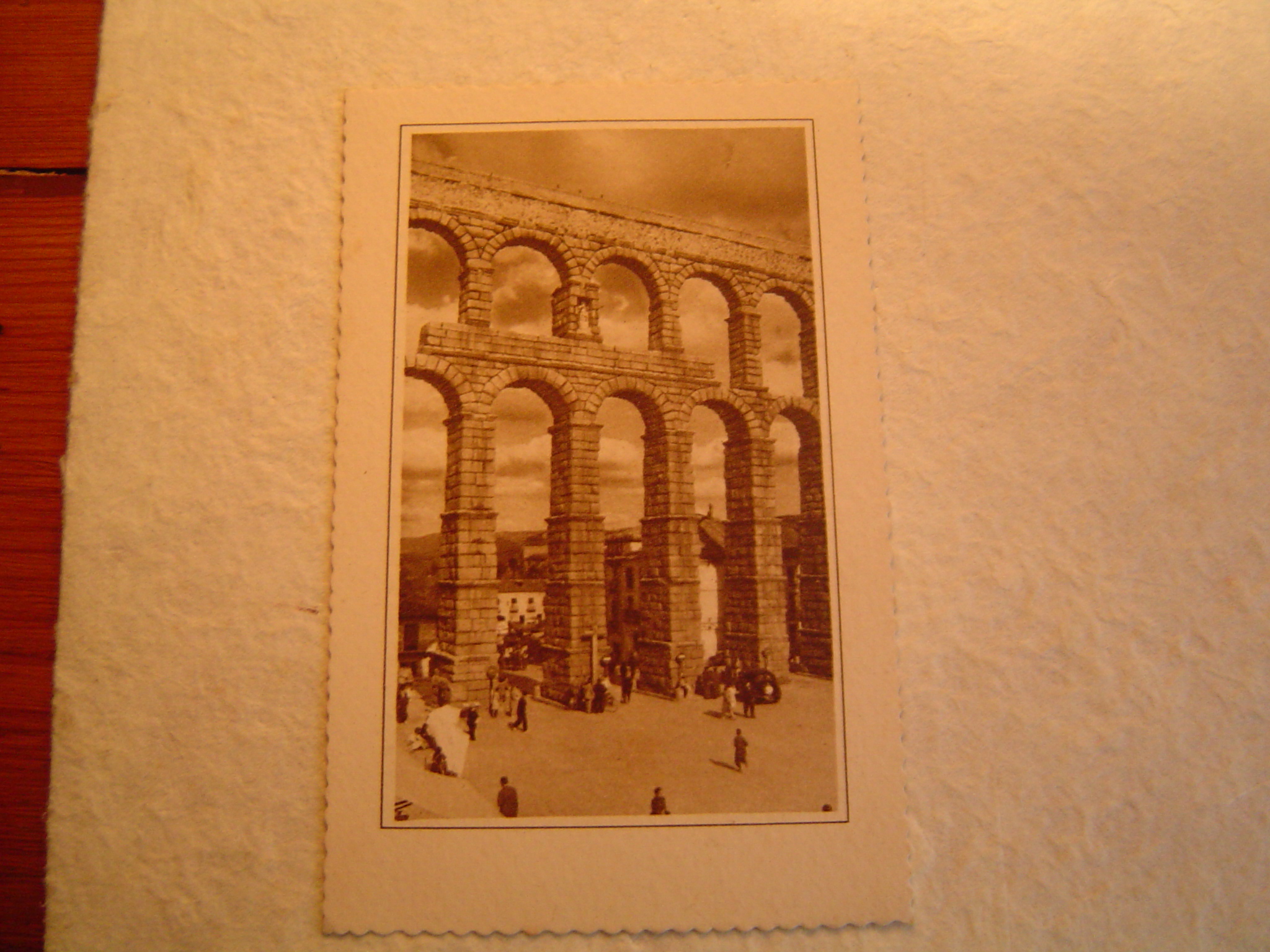 Postales: Postal de Segovia-22 Detalle del Acueducto en la Plaza del Azoguejo