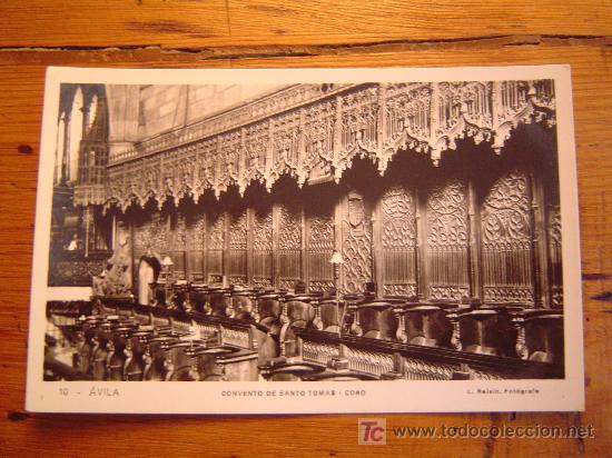 Postales: Postal de Avila-10 convento de Santo Tomas -coro