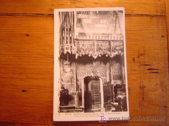 Postales: Postal de Avila-29 Convento de santo Tomas -coro la silla de los reyes Catolicos