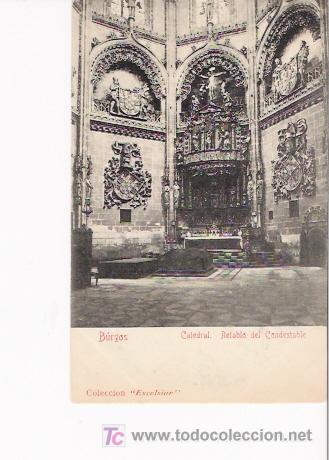 Cartoline: BURGOS-TARJETA POSTAL DE BURGOS.CATEDRAL, RETABLO DE CONDESTABLE. CLECCION EXCELSIOR.