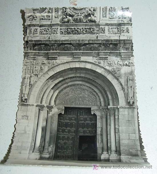 Postales: ANTIGUA FOTO POSTAL DE LEON N&ordm; 158 - REAL BASILICA DE SAN ISIDORO, PUERTA DEL PERDON - ESCRITA, SIN