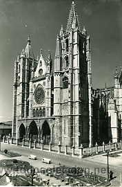 Postales: LE&Oacute;N. FACHADA PRINCIPAL DE LA CATEDRAL. - Foto 1