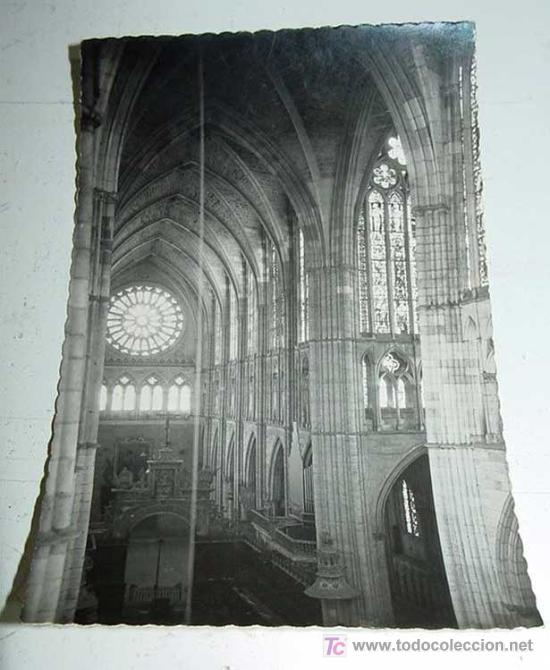 Postales: ANTIGUA FOTO POSTAL DE LEON - CATEDRAL - ED. ARTIGOT - SIN CIRCULAR