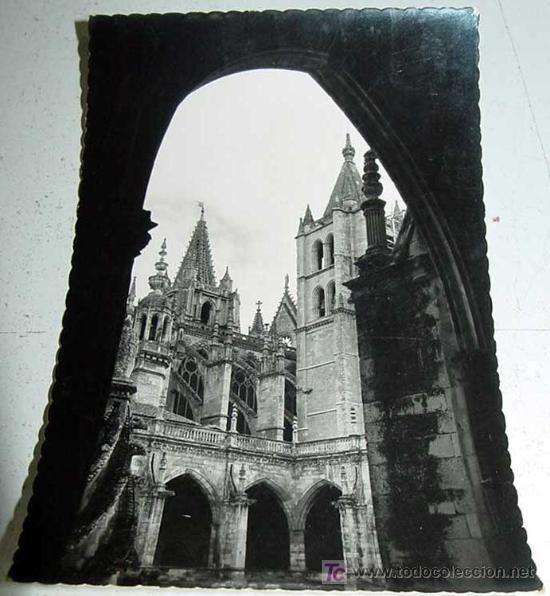 Postales: ANTIGUA FOTO POSTAL DE LEON - 37 - CATEDRAL, CLAUSTRO - EDICIONES LUJO ARTIGOT - SIN CIRCULAR