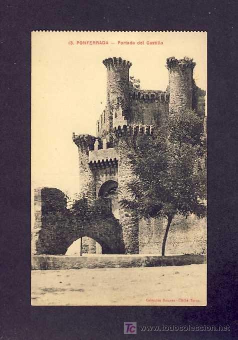 Postales: Postal de PONFERRADA (Leon): Portada del Castillo - Foto 1
