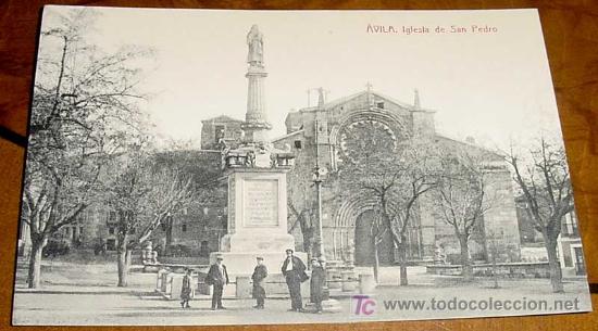 Postales: ANTIGUA POSTAL DE AVILA - IGLESIA DE SAN PEDRO - NO CIRCULADA - ED. THOMAS.