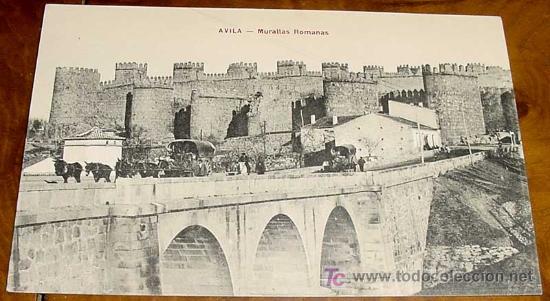 Postales: ANTIGUA POSTAL DE AVILA - MURALLAS ROMANAS - NO CIRCULADA - ED. LUCAS-MARTIN.
