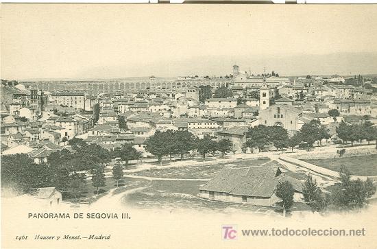 Postales: PANORAMA DE SEGOVIA III. HAUSER Y MENET.