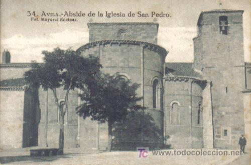 Postais: TARJETA POSTAL DE AVILA N&ordm; 34. ABSIDE DE LA IGLESIA DE SAN PEDRO. FOT. MAYORAL ENCINAR. GRAFOS MADRD