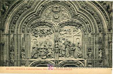 Postkarten: SALAMANCA, CATEDRAL NUEVA, DETALLE DE LA PUERTA PRINCIPAL,               P17125