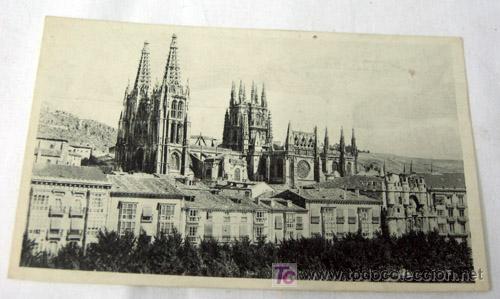 Postales: Postal de la Catedral de Burgos vista desde La Merced