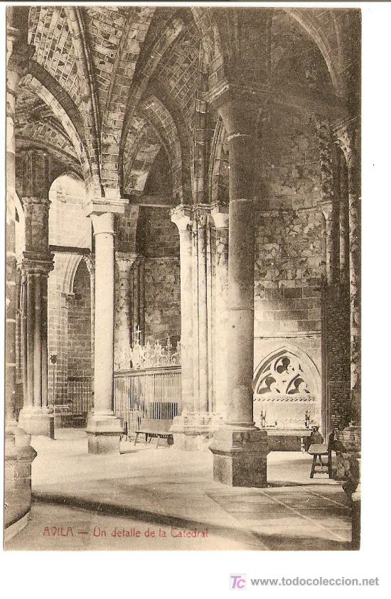Postales: Avila - Un detalle de la Catedral
