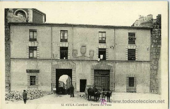 Postales: POSTAL AVILA CATEDRAL PUERTA DEL PESO
