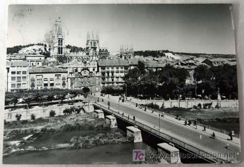 Postales: Tarjeta postal del Arco de Santa M&ordf; de Burgos a&ntilde;os 50