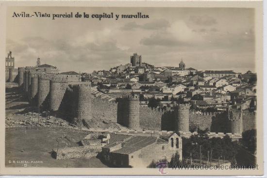 Postales: POSTAL DE AVILA VISTA PARCIAL DE LA CAPITAL Y MURALLAS