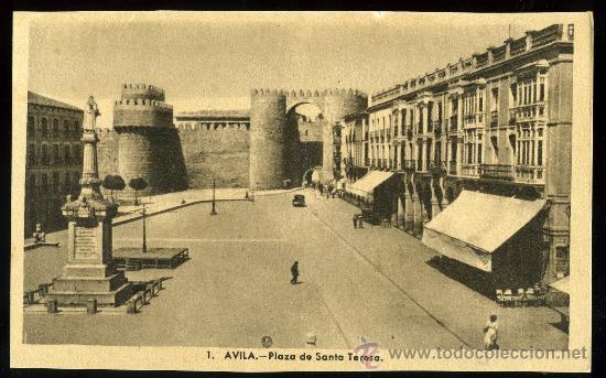 Cartoline: TARJETA POSTAL DE AVILA N&ordm;1- PLAZA DE SANTA TERESA