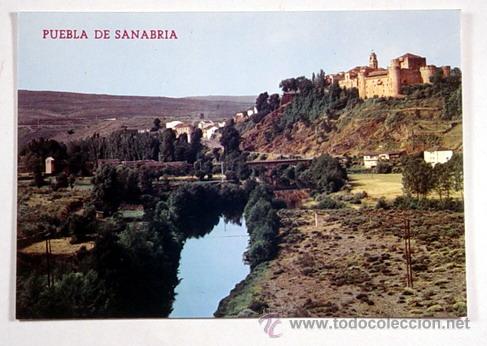 Postales: 994-PUEBLA DE SANABRIA.CASTILLO Y RIO TERA.No circulada.