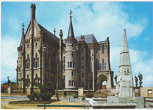 Postales: 2.009 ASTORGA - Palacio Episcopal y monumento a los Ca&iacute;dos - Foto 1