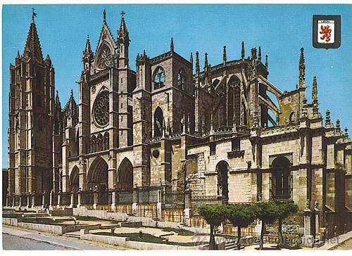 Postales: N&ordm;22 LEON - Catedral -  A&ntilde;o 1964