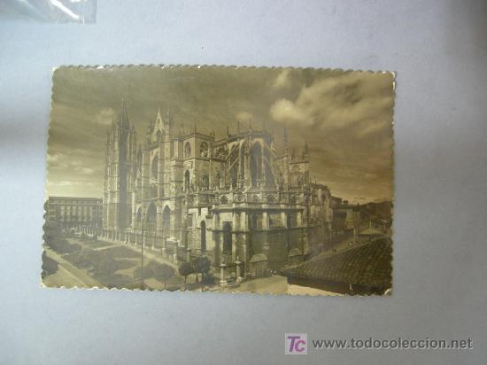 Postales: Postal de la catedral de leon