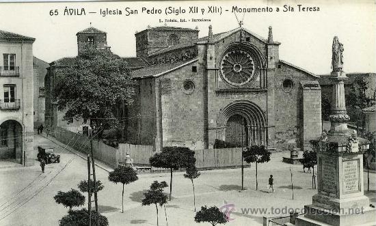 Postales: POSTAL AVILA IGLESIA DE SAN PEDRO