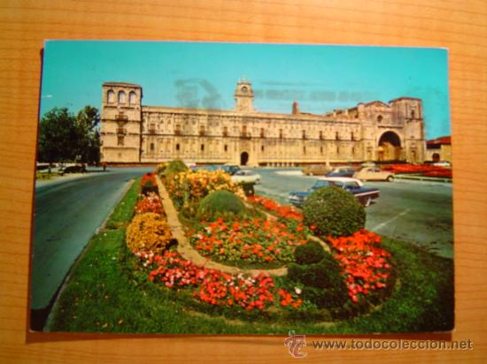 Postales: POSTAL  - HOSTAL DE SAN MARCOS - LEON FACHADA PRINCIPAL CIRCULADA